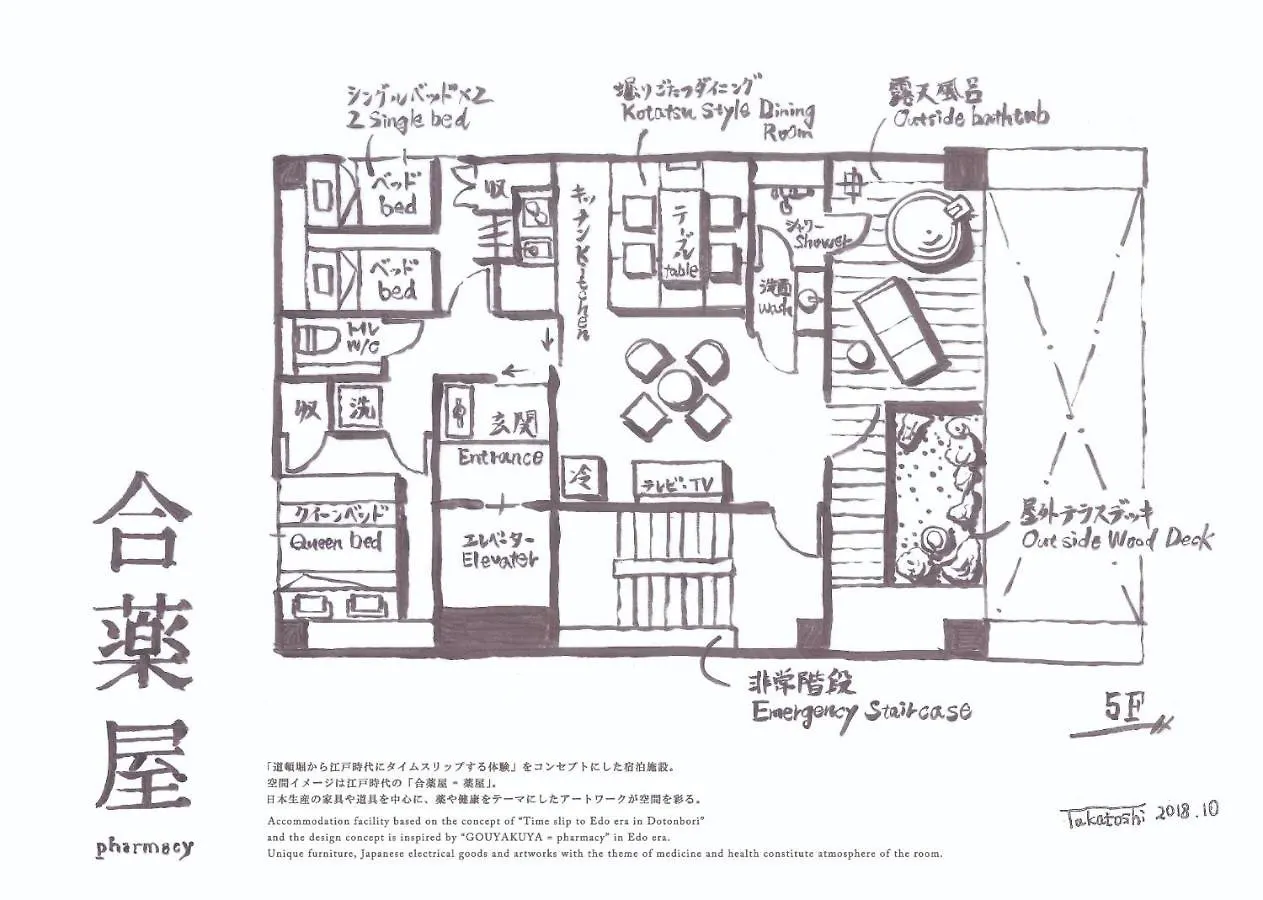 Apartment Dotonbori No Yado Konjakuso - Vacation Stay 26587V Osaka Japan